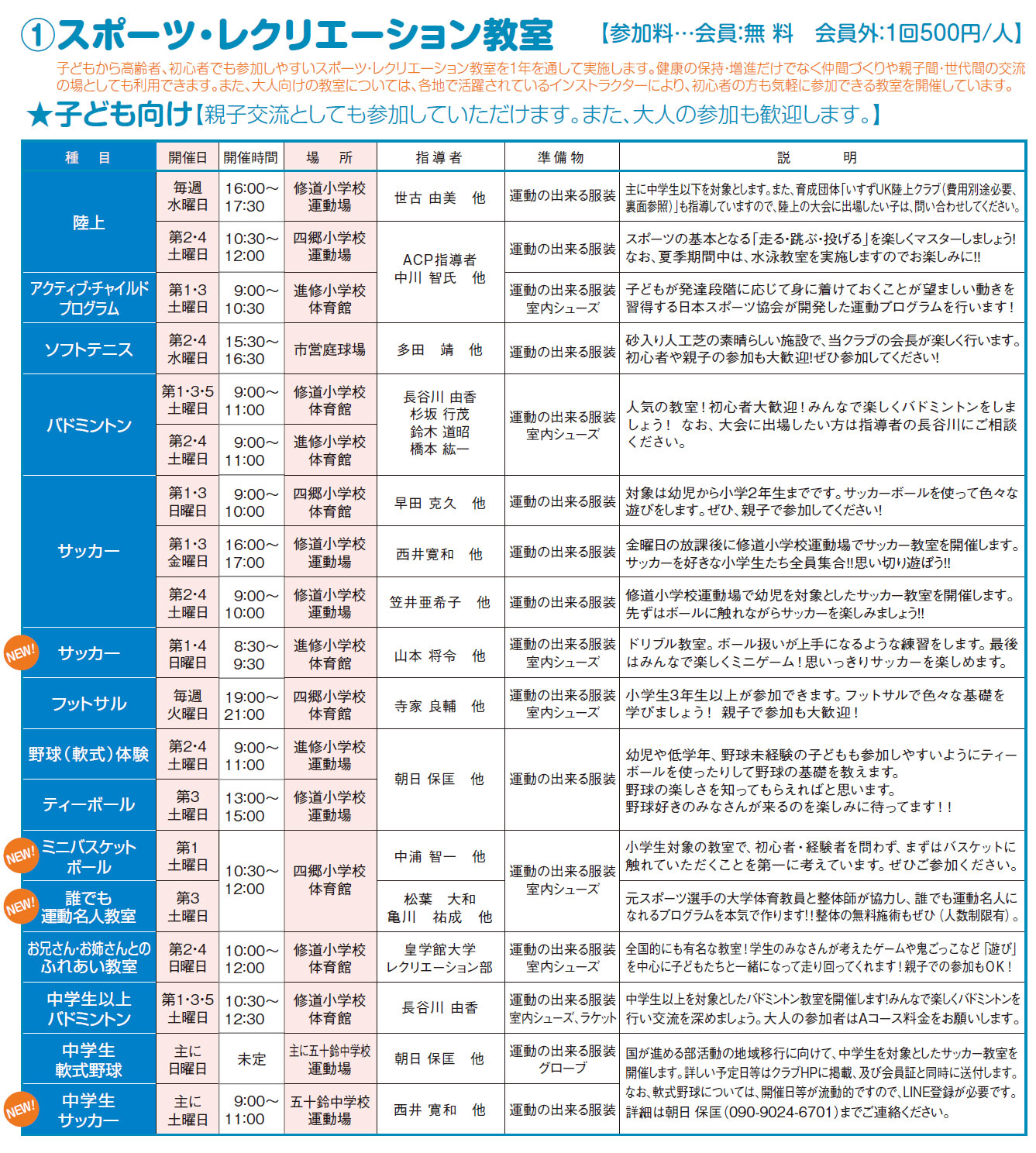 2024年スケジュール①